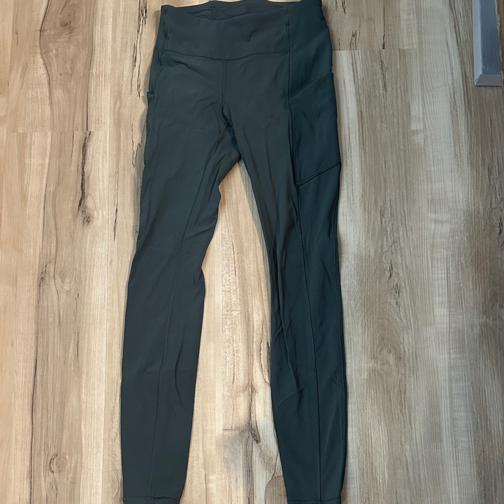 Dark Green LULULEMON High-Waisted Leggings